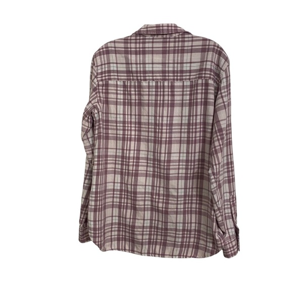 Jachs Girlfriend Lavender Pearl Snap Flannel Women’s Medium Pockets Fall Winter - Picture 3 of 7
